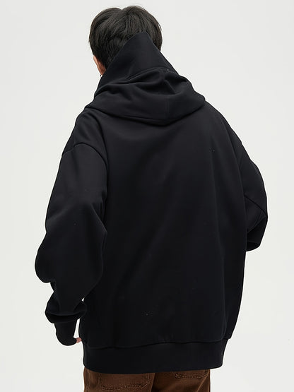 Chris | Oversized Hoodie met Turtle Neck en Fleece voor Vrijetijdskleding