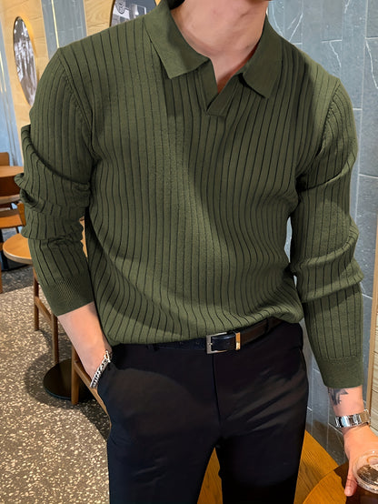 Daniel | Chic V-Hals Pullover met Stretch voor Herfst en Winter