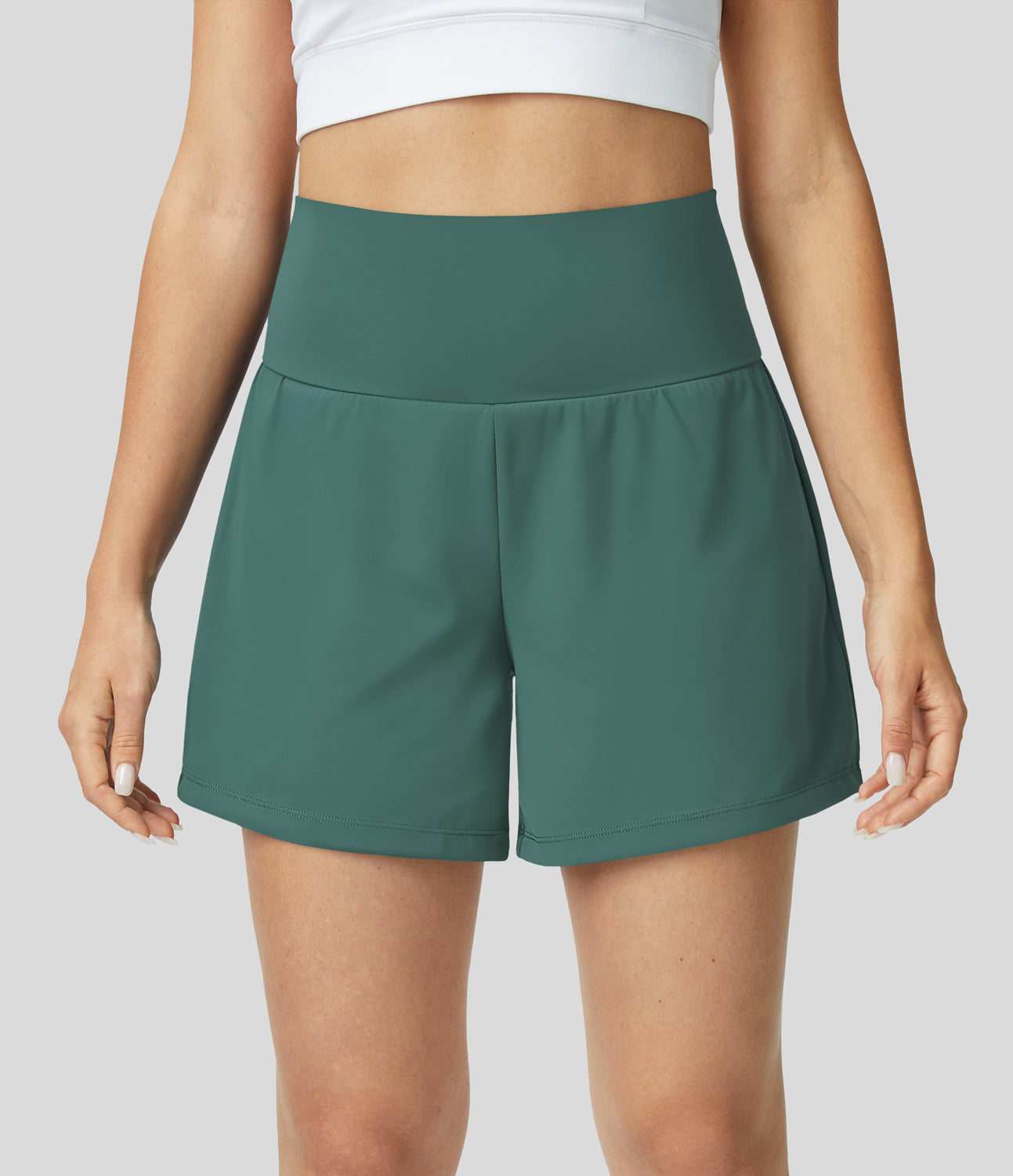 Hilara | 2-in-1 yogashort met hoge taille, achterzak en zijzak