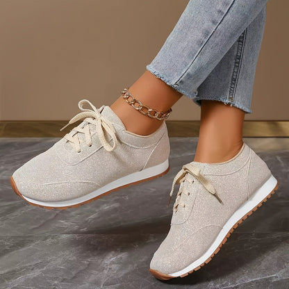 Wilhelmine - Vrouwen Beige Sneakers