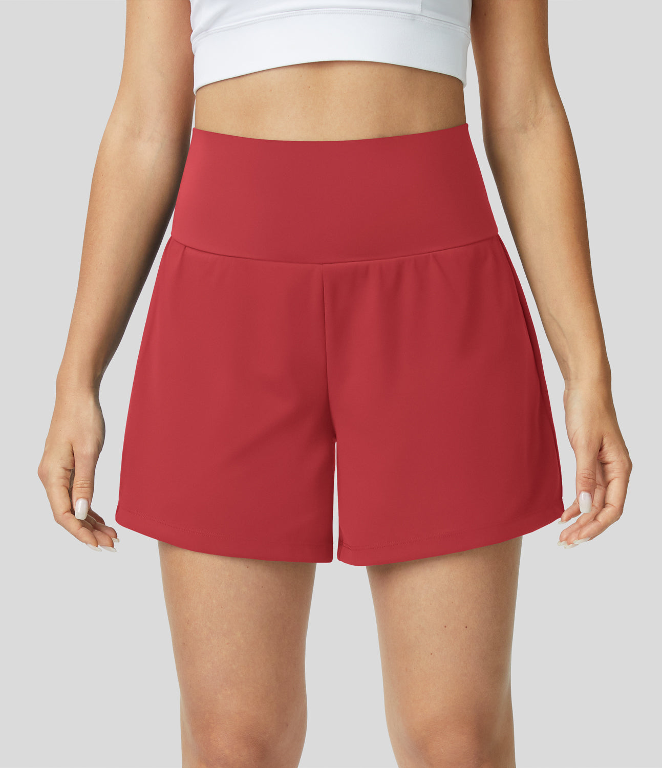 Hilara | 2-in-1 yogashort met hoge taille, achterzak en zijzak