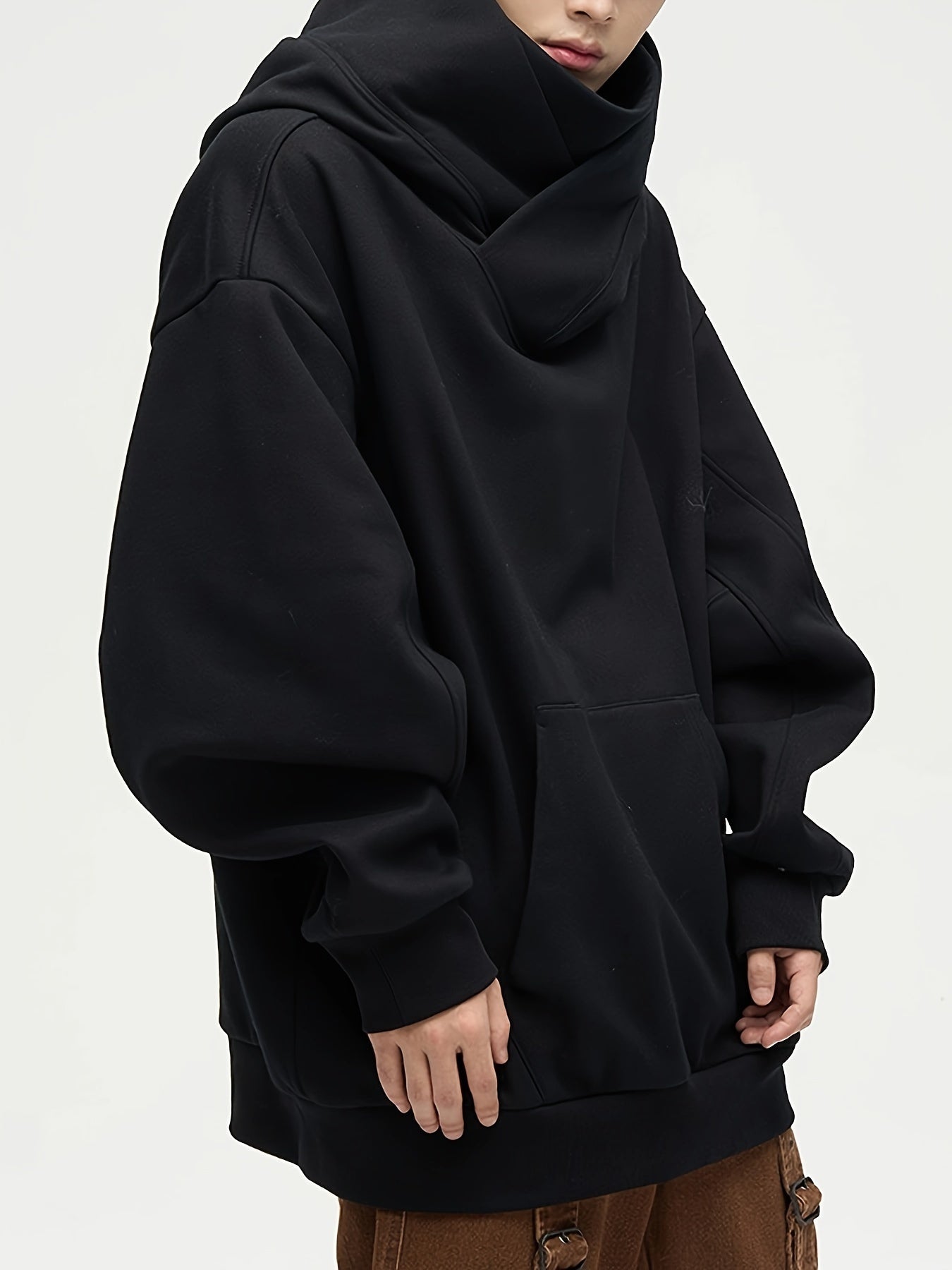 Chris | Oversized Hoodie met Turtle Neck en Fleece voor Vrijetijdskleding