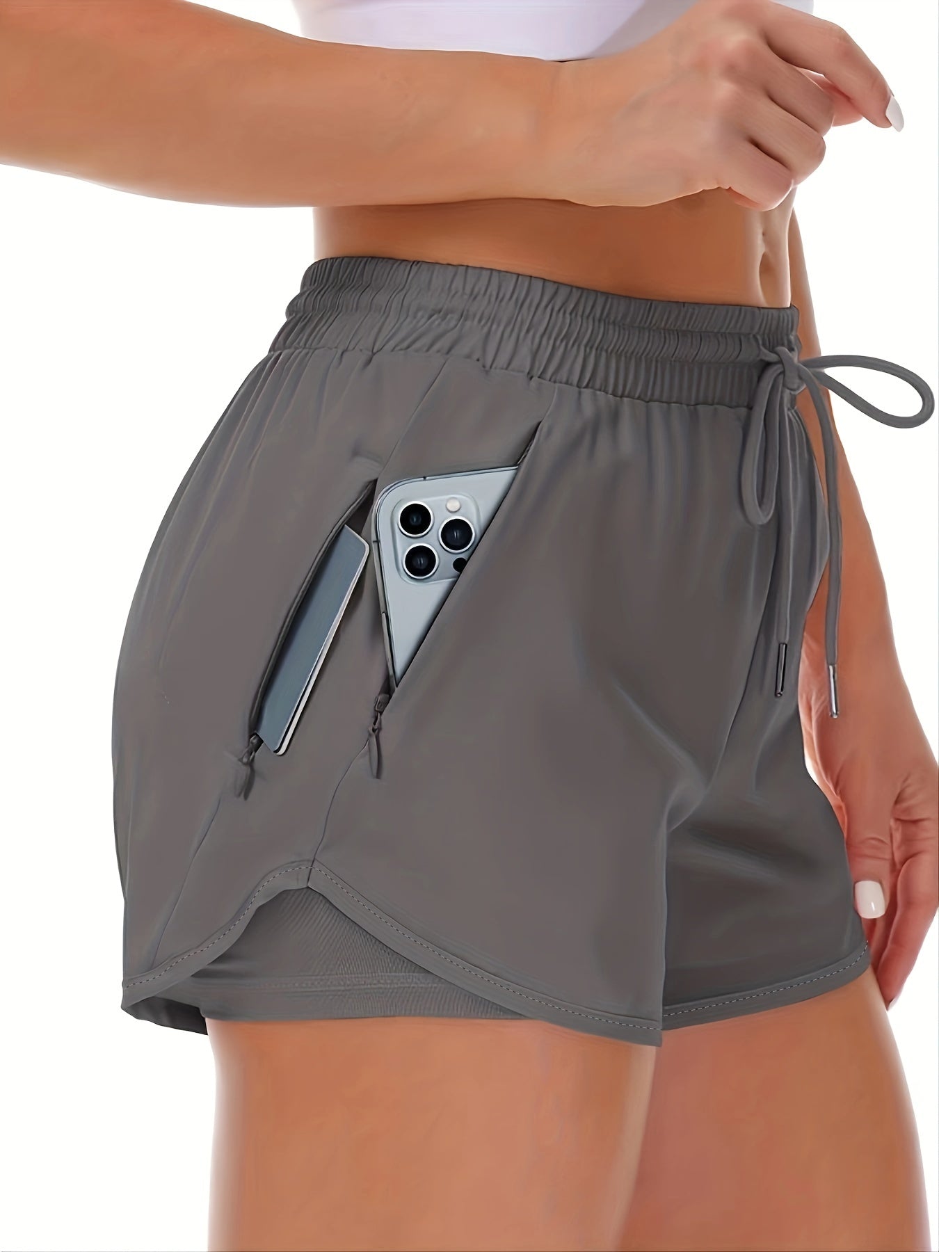 Linde | 2-in-1 Sportshorts met Zakken voor Hardlopen en Fitness