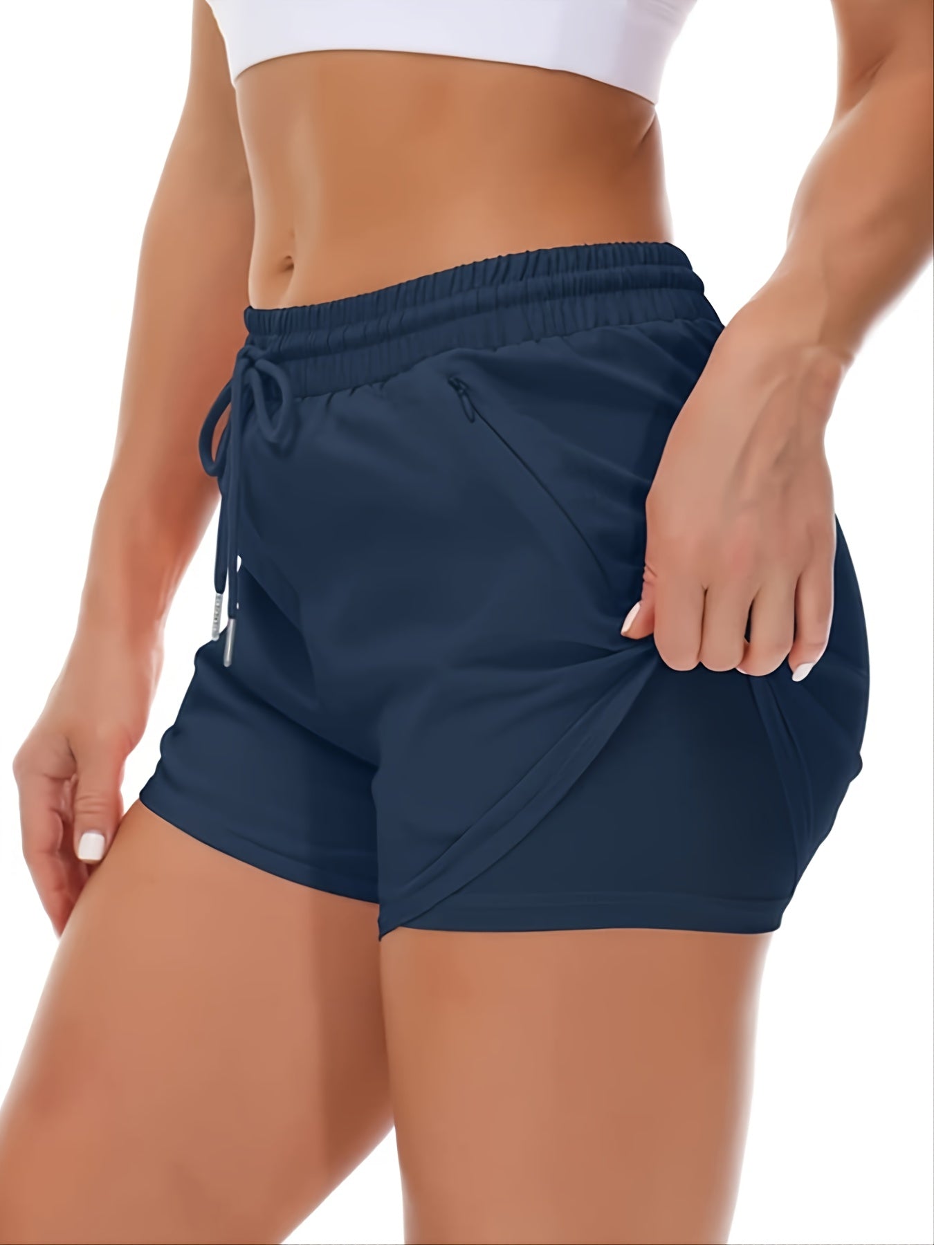 Linde | 2-in-1 Sportshorts met Zakken voor Hardlopen en Fitness