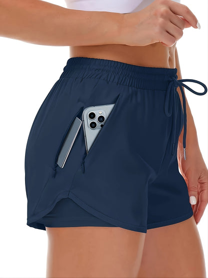Linde | 2-in-1 Sportshorts met Zakken voor Hardlopen en Fitness