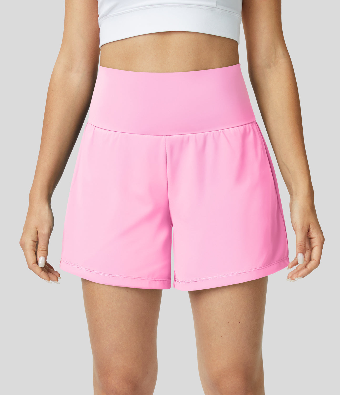 Hilara | 2-in-1 yogashort met hoge taille, achterzak en zijzak
