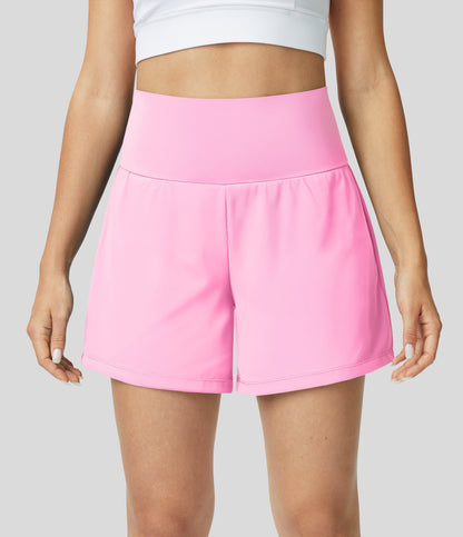Hilara | 2-in-1 yogashort met hoge taille, achterzak en zijzak