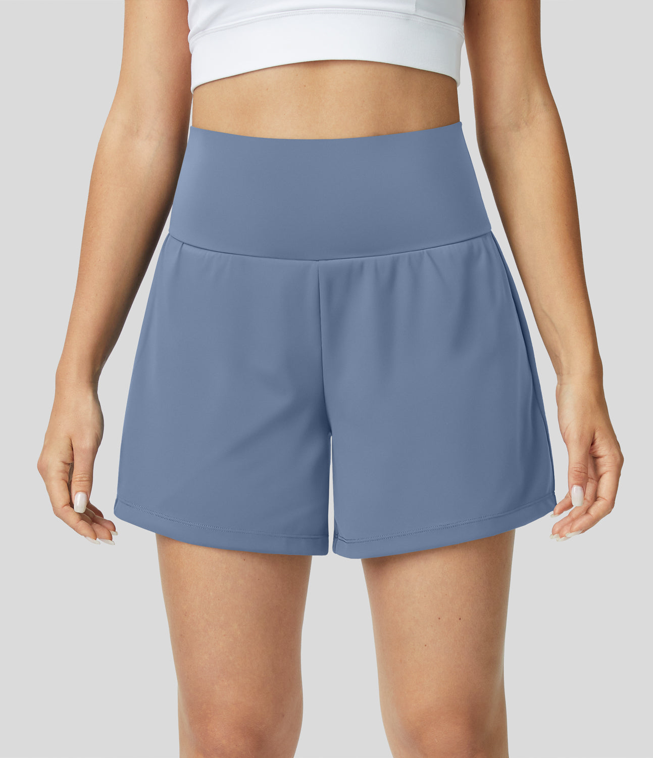 Hilara | 2-in-1 yogashort met hoge taille, achterzak en zijzak