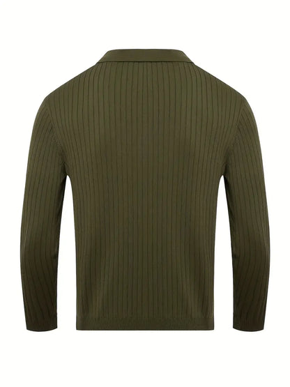Daniel | Chic V-Hals Pullover met Stretch voor Herfst en Winter