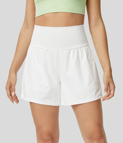 Hilara | 2-in-1 yogashort met hoge taille, achterzak en zijzak