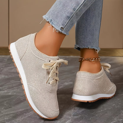 Wilhelmine - Vrouwen Beige Sneakers