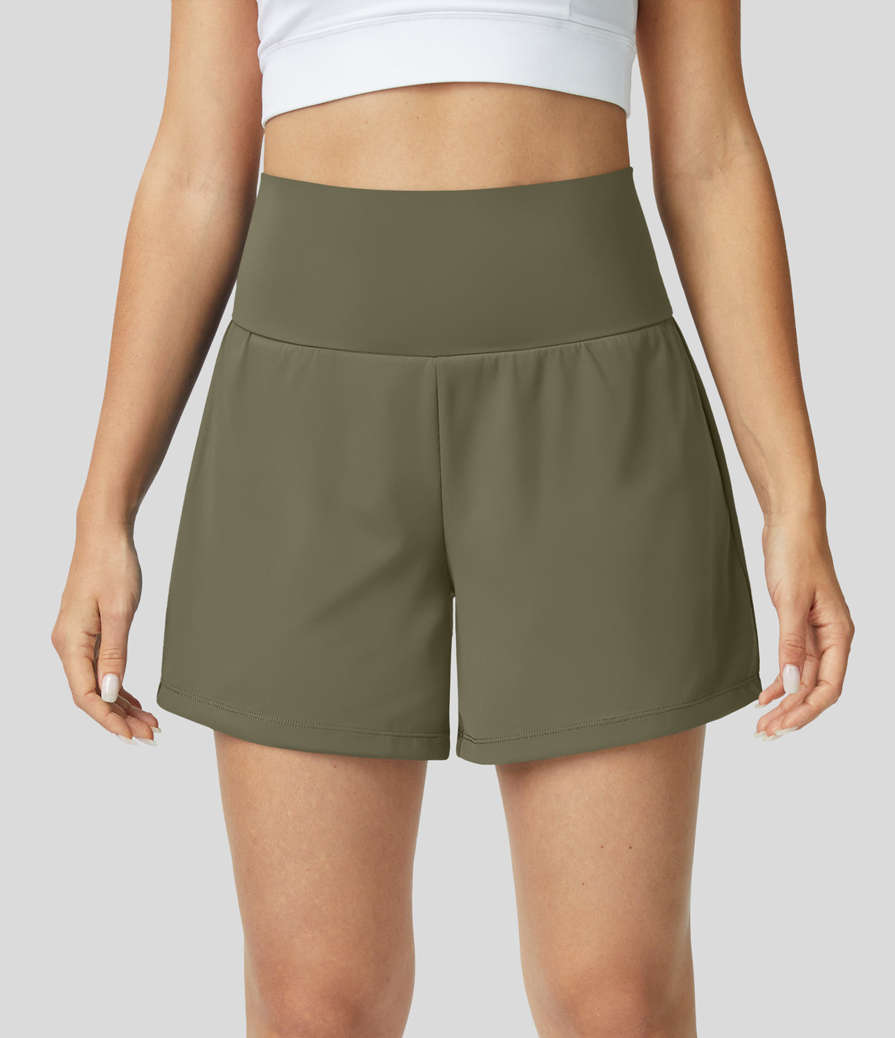 Hilara | 2-in-1 yogashort met hoge taille, achterzak en zijzak