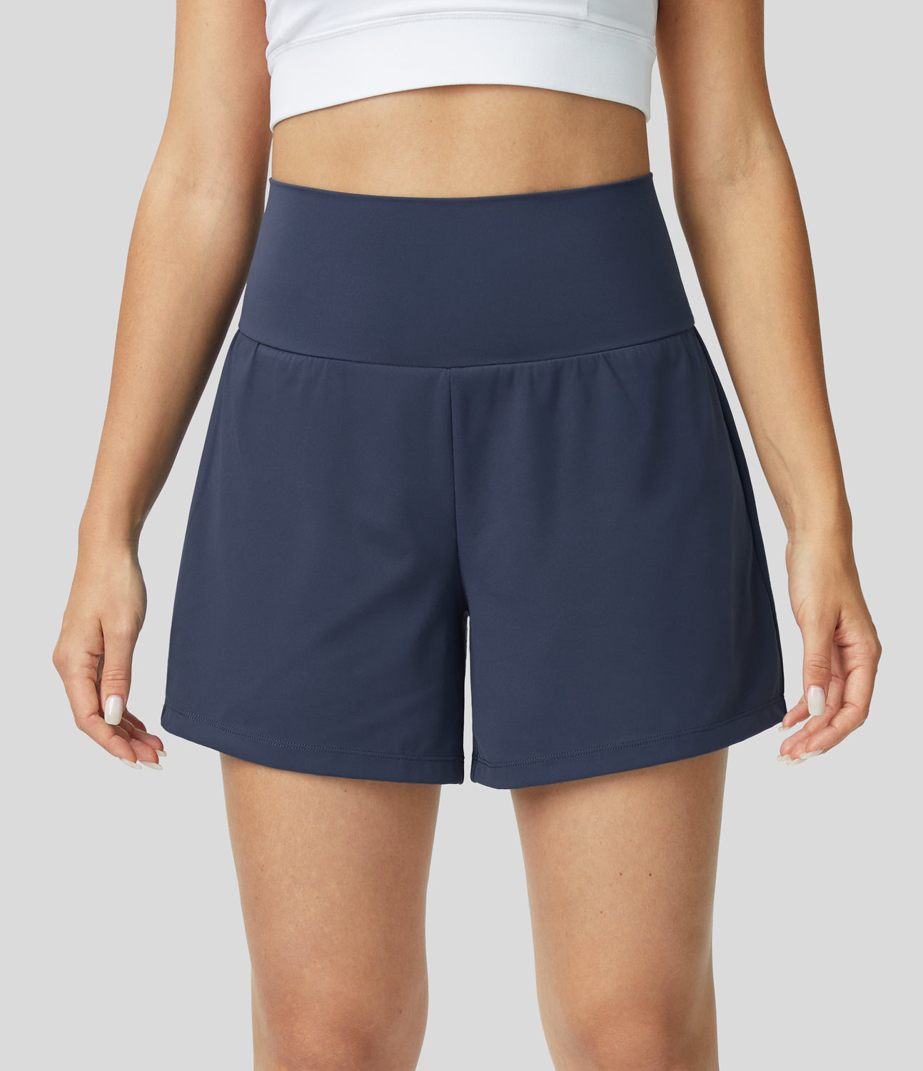 Hilara | 2-in-1 yogashort met hoge taille, achterzak en zijzak