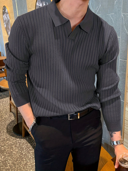 Daniel | Chic V-Hals Pullover met Stretch voor Herfst en Winter