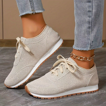 Wilhelmine - Vrouwen Beige Sneakers