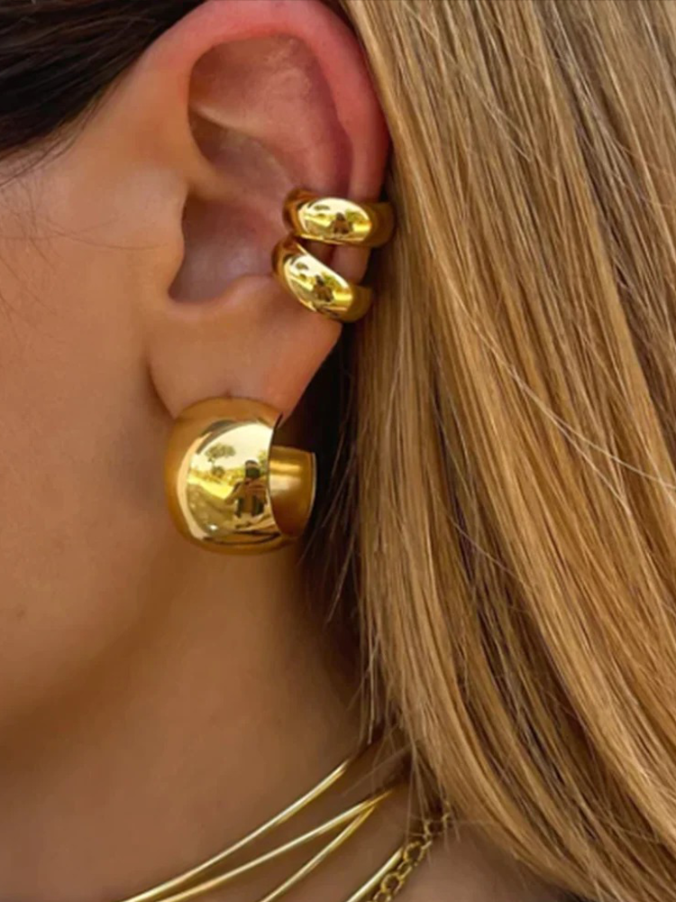 Audrey Chunky Ear Cuff Goud