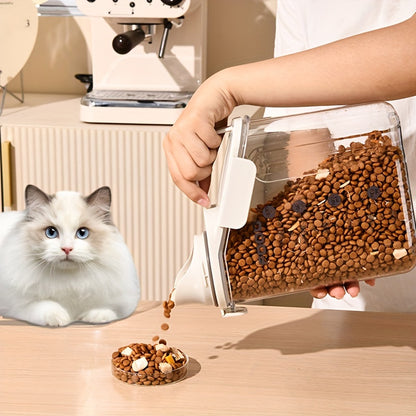 Pet Food Storage Bucket | Vochtbestendig met maatbeker voor eenvoudig voeren