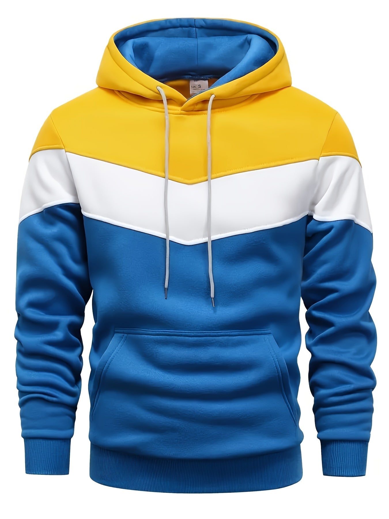 Ethan | Color Block Print Hoodie met Kangaroo Pocket voor Herfst en Winter