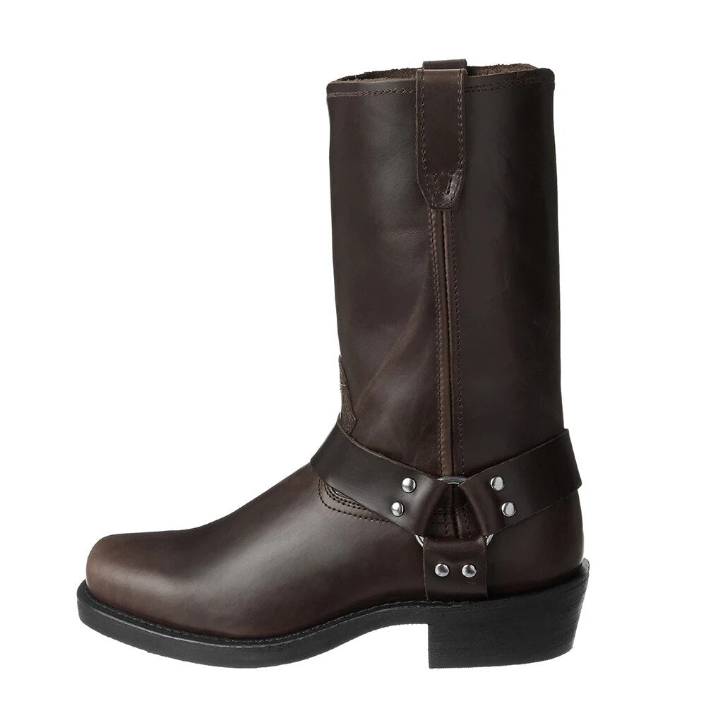 Dirk Cowboy Laarzen - Waterdicht, Hoogwaardig Leer, Bruin/Zwart - Ideaal voor Herfst en Winter