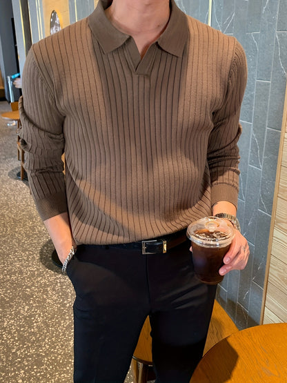 Daniel | Chic V-Hals Pullover met Stretch voor Herfst en Winter