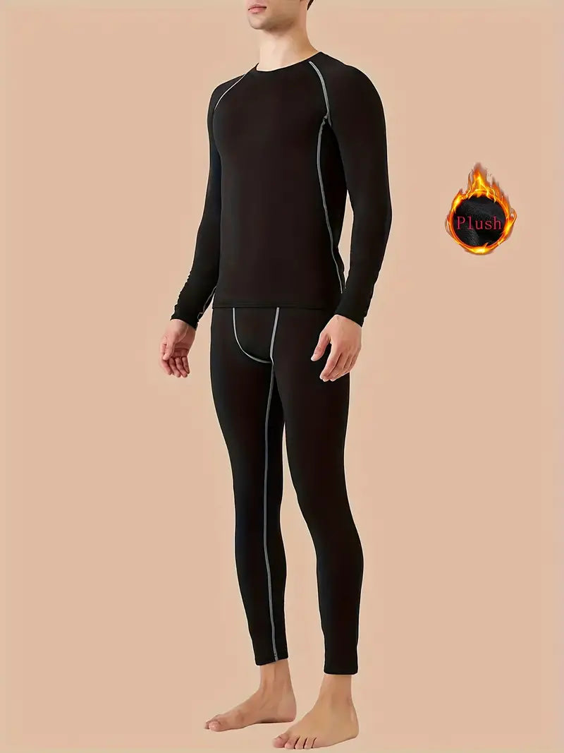 Lars | Warm Fleece Compressieshirt & Stretch Leggings voor Koude Dagen