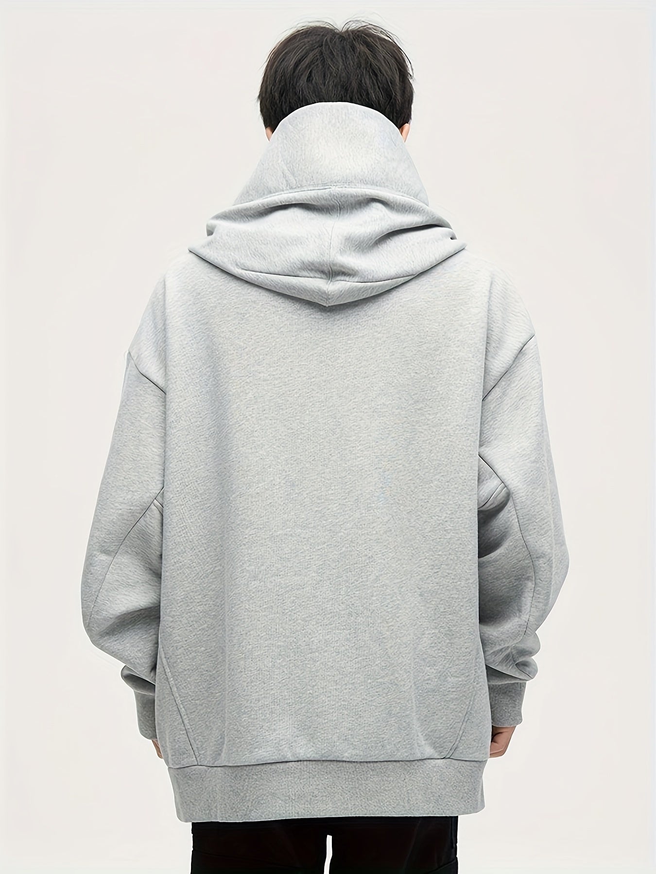 Chris | Oversized Hoodie met Turtle Neck en Fleece voor Vrijetijdskleding