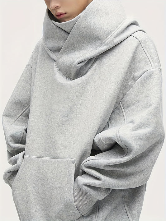 Chris | Oversized Hoodie met Turtle Neck en Fleece voor Vrijetijdskleding